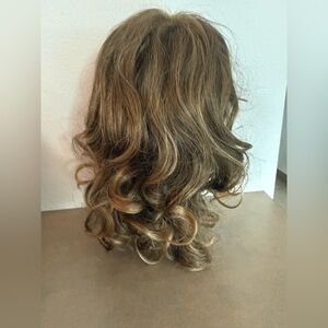 Esthetica Luxurious Brown Curly Hair Wig with original box